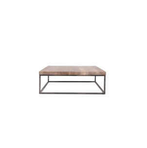 Mesa de Centro TWO 100x100, Teca Reciclada / Hierro - Dareels. Las originales y exclusivas mesas de diseño de Dareels en Vackart, tu tienda de diseño online.