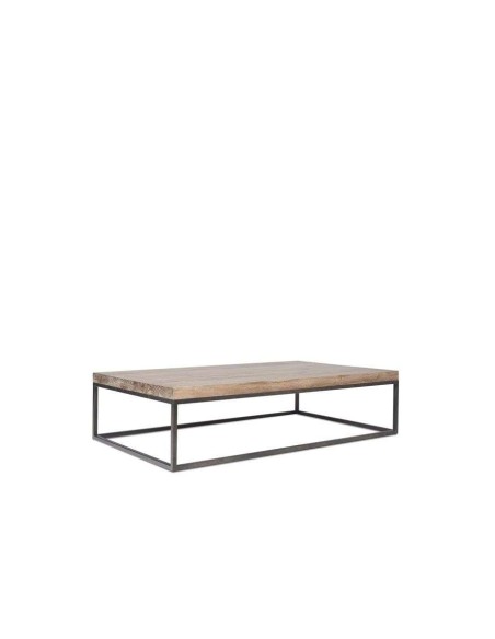 Mesa de Centro TWO 140x80, Teca Reciclada / Hierro - Dareels. Vackart
