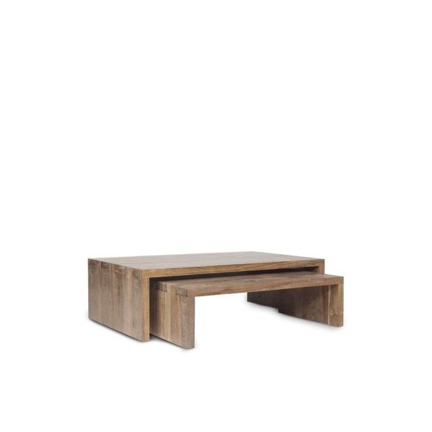 Mesa de Centro GENESIS 100x50, Teca Reciclada - Dareels. Vackart