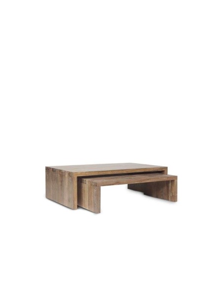 Mesa de Centro GENESIS 120x70, Teca Reciclada - Dareels. Vackart
