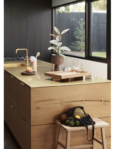 Taburete DOBBELT 45 cm Alto, Madera Natural - Hübsch. Vackart