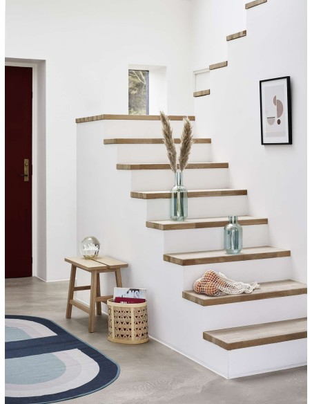 Taburete DOBBELT 45 cm Alto, Madera Natural - Hübsch. Vackart