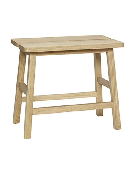 Taburete DOBBELT 45 cm Alto, Madera Natural - Hübsch. Vackart