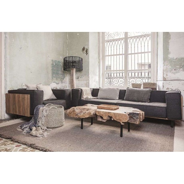 Mesa de Centro ROOT 120x60, Raíz Teca / Metal - Dareels. Vackart