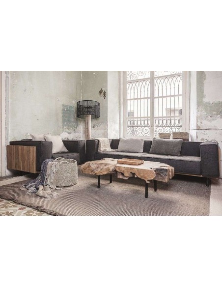 Mesa de Centro ROOT 120x60, Raíz Teca / Metal - Dareels. Vackart