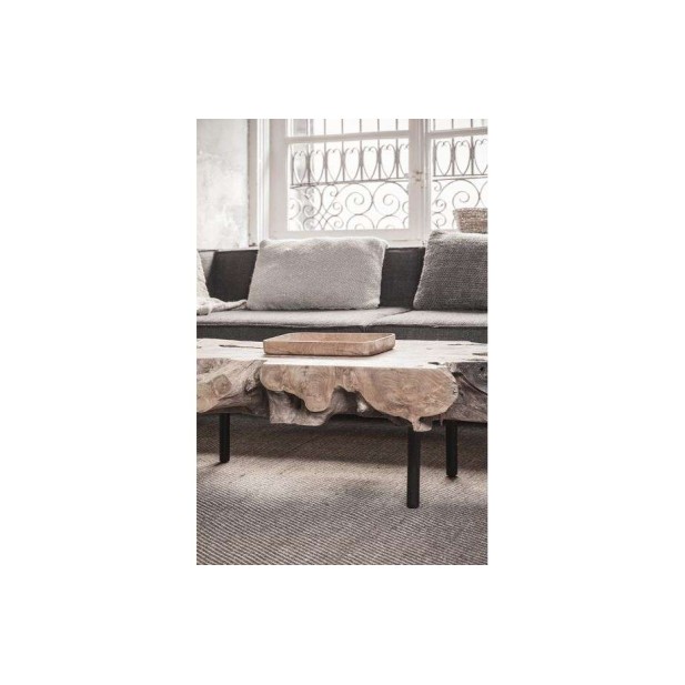 Mesa de Centro ROOT 120x60, Raíz Teca / Metal - Dareels. Vackart