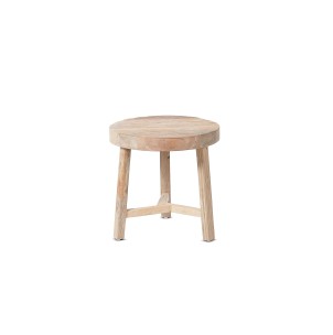 Mesa Auxiliar KYRO Ø40 cm, Teca Reciclada - Dareels. Las originales y exclusivas mesas de diseño de Dareels en Vackart, tu tienda de diseño online.