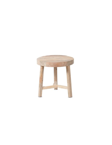 Mesa Auxiliar KYRO Ø40 cm, Teca Reciclada - Dareels. Vackart