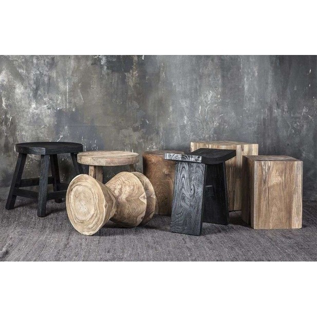Mesa Auxiliar KYRO Ø40 cm, Teca Reciclada - Dareels. Vackart Mesa Auxiliar KYRO Ø40 cm, Teca Reciclada - Dareels. Vackart