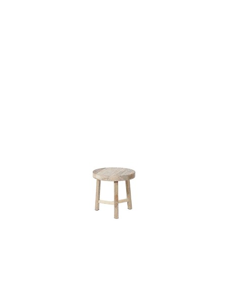 Mesa Auxiliar KYRO Ø40 cm, Teca Reciclada - Dareels. Vackart
