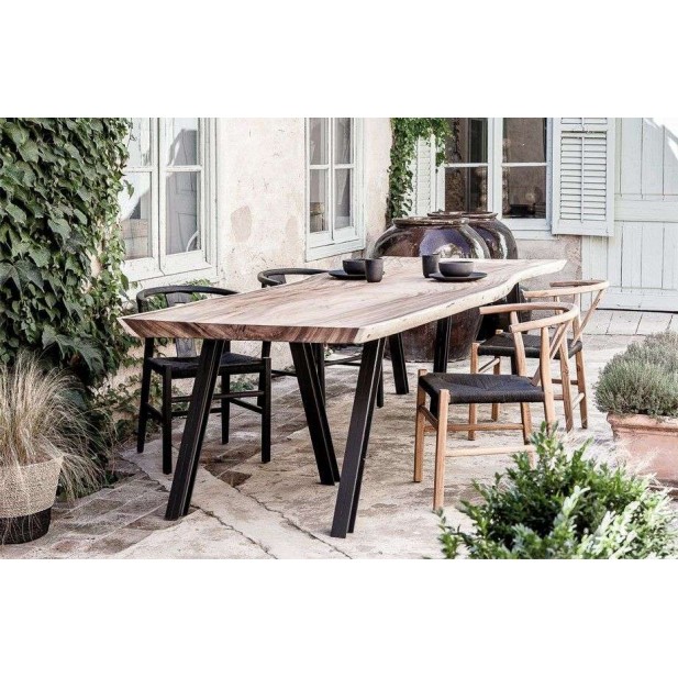 Silla ROB, Teca Reciclada / Cuerda Negra - Dareels. Vackart