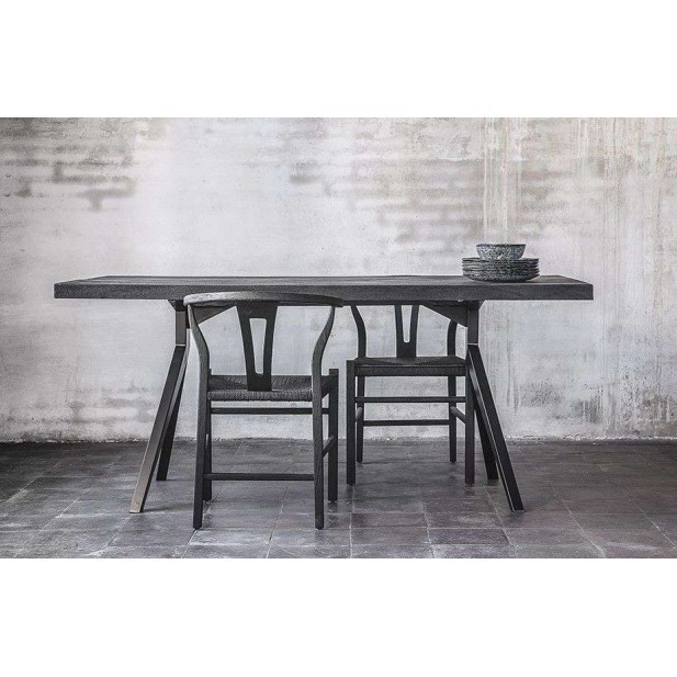 Silla ROB, Teca Reciclada / Cuerda Negra - Dareels. Vackart