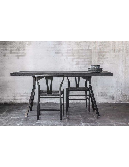 Silla ROB, Teca Reciclada / Cuerda Negra - Dareels. Vackart