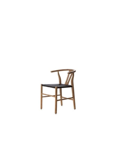 Silla ROB, Teca Reciclada Natural / Cuerda Negra - Dareels. Vackart