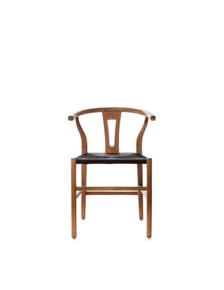 Silla ROB, Teca Reciclada Natural / Cuerda Negra - Dareels. Vackart