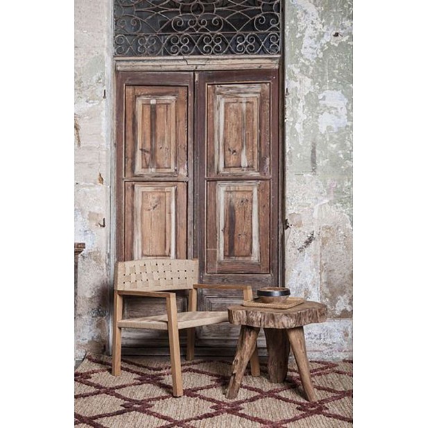 Sillón CORA, Teca Reciclada Natural / Cuerda - Dareels. Vackart