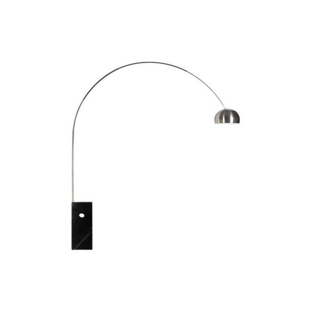 Lámpara Arita marmol negro Inspiración Flos Arco Lamp Achille Castiglioni