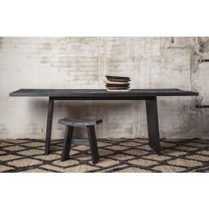 Taburete U BLACK, Teca Reciclada / Negro - Dareels. Vackart 2