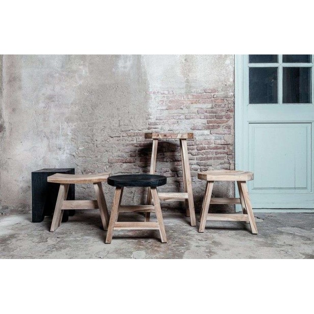 Taburete U, Teca Reciclada / Natural - Dareels. Vackart