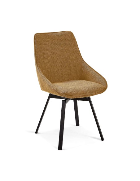 Silla Giratoria JENNA, Mostaza - Kave Home. Vackart