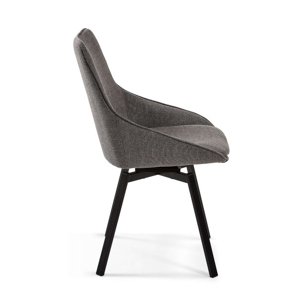 Silla Giratoria JENNA, Gris Oscuro - Kave Home. Vackart