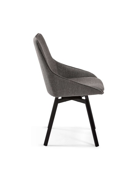Silla Giratoria JENNA, Gris Oscuro - Kave Home. Vackart