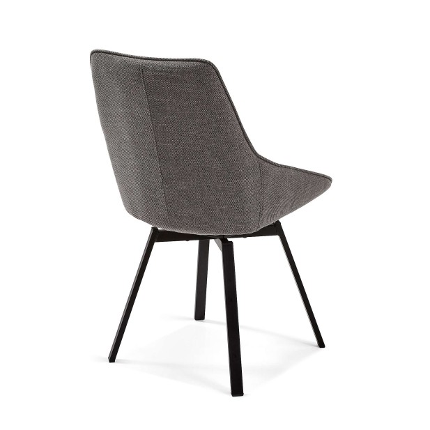 Silla Giratoria JENNA, Gris Oscuro - Kave Home. Vackart