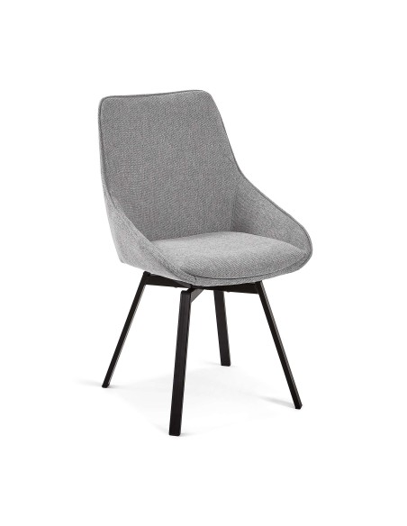 Silla Giratoria JENNA, Gris Claro - Kave Home. Vackart