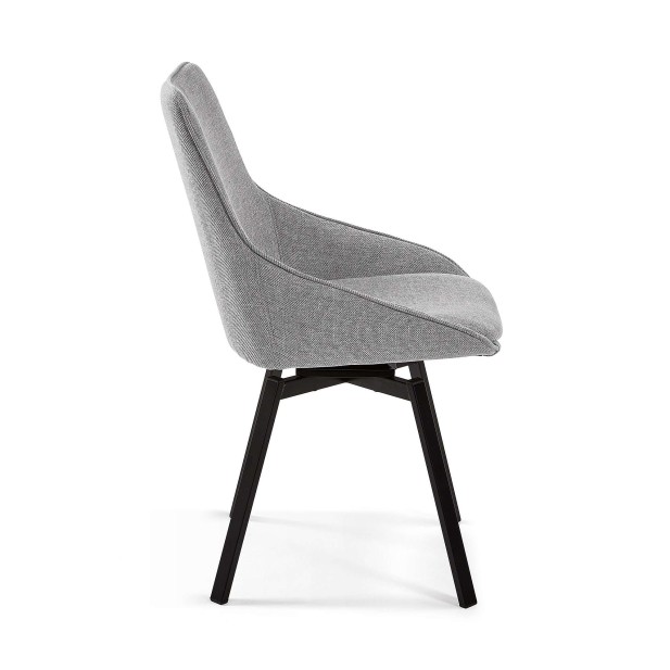 Silla Giratoria JENNA, Gris Claro - Kave Home. Vackart
