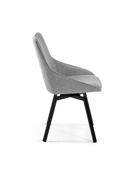 Silla Giratoria JENNA, Gris Claro - Kave Home. Vackart