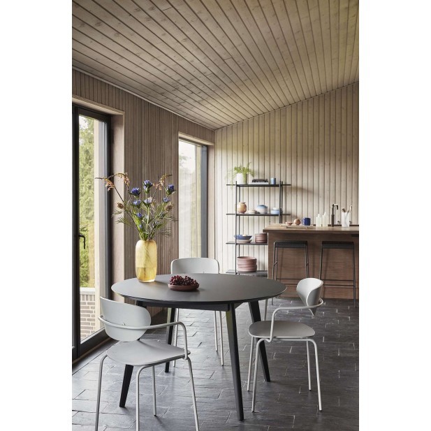 Mesa VALG Ø120 cm de Comedor, Madera Negra - Hübsch. Vackart