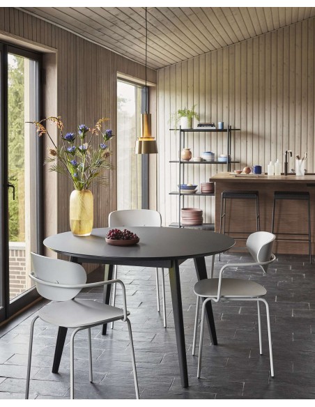 Mesa VALG Ø120 cm de Comedor, Madera Negra - Hübsch. Vackart
