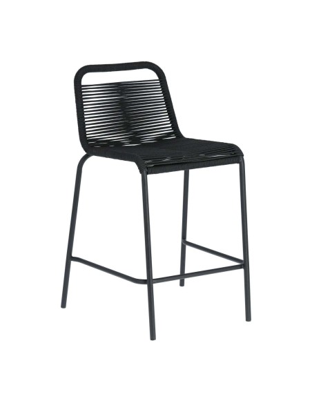 Taburete Lambton negro altura 62 cm - Kave Home