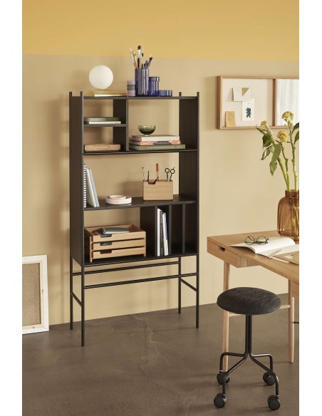 Estantería NYLHED, Madera / Metal Negro - Hübsch. Vackart