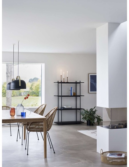 Estantería NORM 4 Estantes, Madera Negra - Hübsch. Vackart