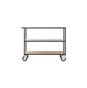 Estantería Carrito SHELVING, Metal Negro / Madera Natural - House Doctor. Los exclusivos muebles de diseño nórdico de House Doctor en Vackart, tu tienda de diseño online.