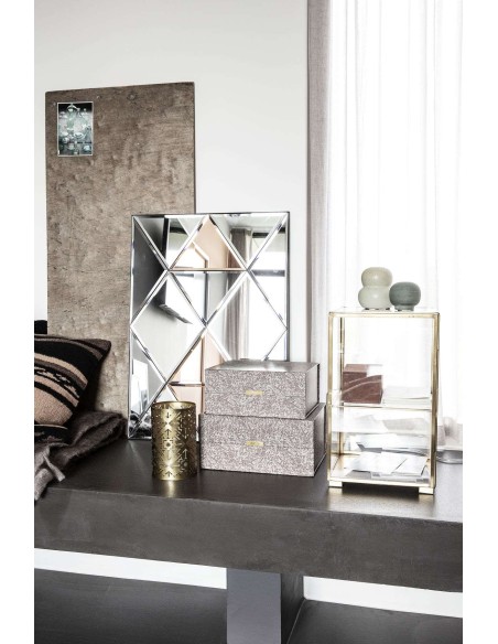 Vitrina GLASS 25x25x41 cm, Latón - House Doctor. Vackart