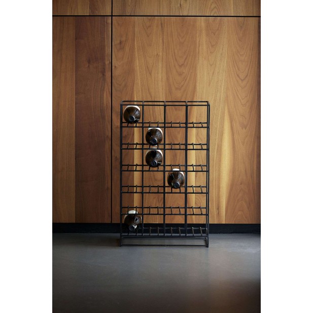 Botellero Estantería 24, Metal Negro - House Doctor. Vackart