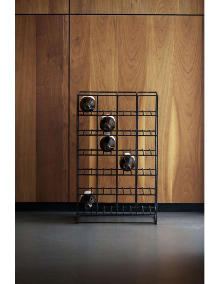 Botellero Estantería 24, Metal Negro - House Doctor. Vackart
