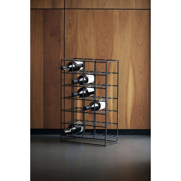 Botellero Estantería 24, Metal Negro - House Doctor. Vackart