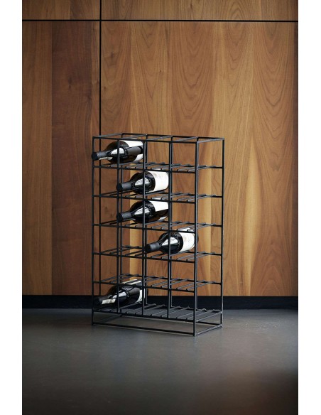 Botellero Estantería 24, Metal Negro - House Doctor. Vackart