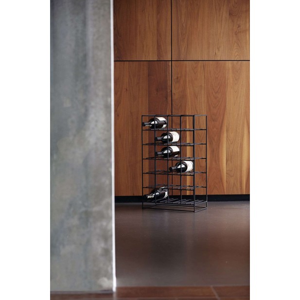 Botellero Estantería 24, Metal Negro - House Doctor. Vackart