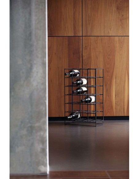 Botellero Estantería 24, Metal Negro - House Doctor. Vackart