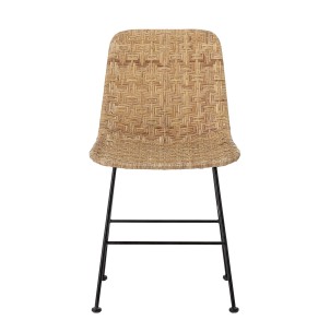 Silla de Comedor KITTY, Ratán Natural / Metal Negro - Bloomingville. Las exclusivas sillas de diseño nórdico de Bloomingville en Vackart, tu tienda de diseño online.