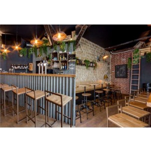 Taburete ALAMEDA Óxido 72cm, estilo industrial 2