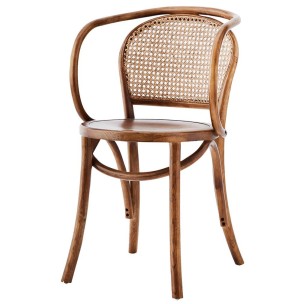 Silla con Brazos DESMOND, Madera / Ratán Natural. Exclusivas sillas de diseño nórdico en Vackart, tu tienda diseño online.