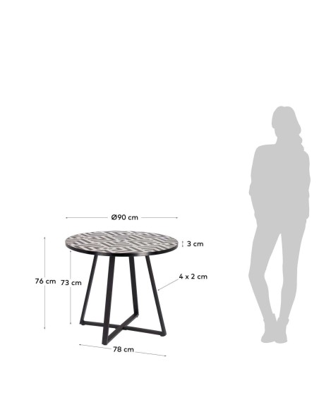 Mesa Tella Ø 90 cm - Kave Home