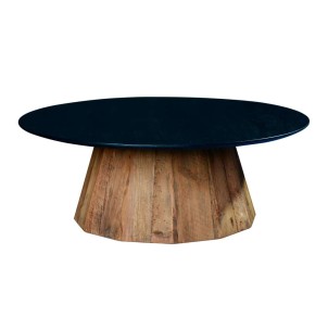 Mesa Baja TISCAR, Madera Natural / Negra - Vackart. Modernas y exclusivas mesas de diseño nórdico en Vackart, tu tienda de diseño online.