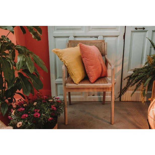 Silla con Brazos ISOS, Madera / Ratán Natural. Vackart