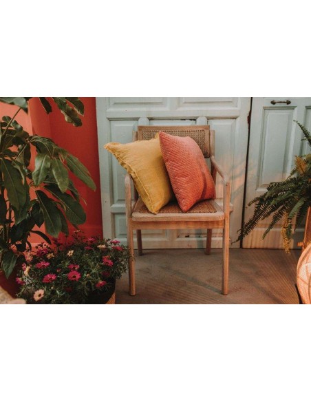 Silla con Brazos ISOS, Madera / Ratán Natural. Vackart